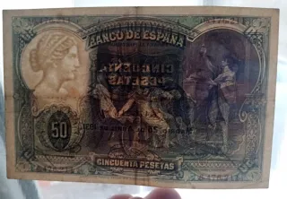 2 Billetes 50 Pesetas de España 1928 y 1931