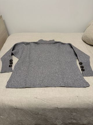 Jersey Sfera Cuello Alto Mujer Gris