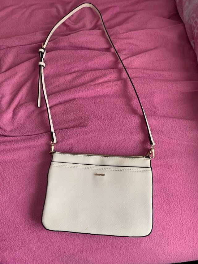 Bolso blanco bandolera mujer