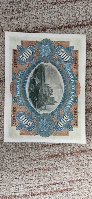 Billete 500 pesetas 1907
