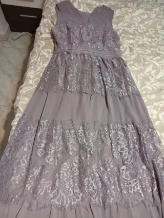 Vestido de fiesta gris/morado