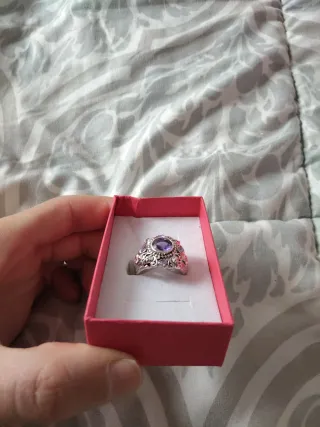 Anillo Plata Morado