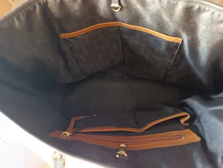 Bolso Michael Kors Grande Marrón y Blanco