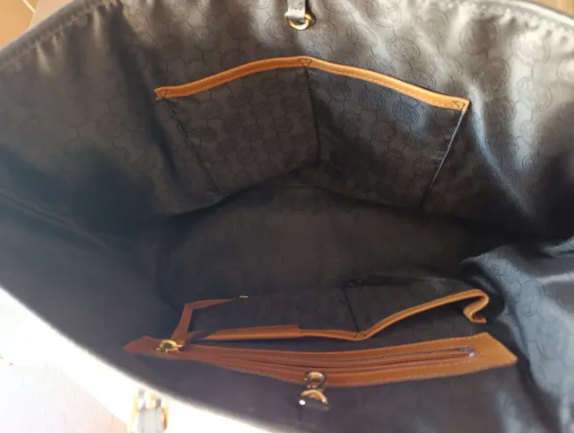 Bolso Michael Kors Grande Marrón y Blanco