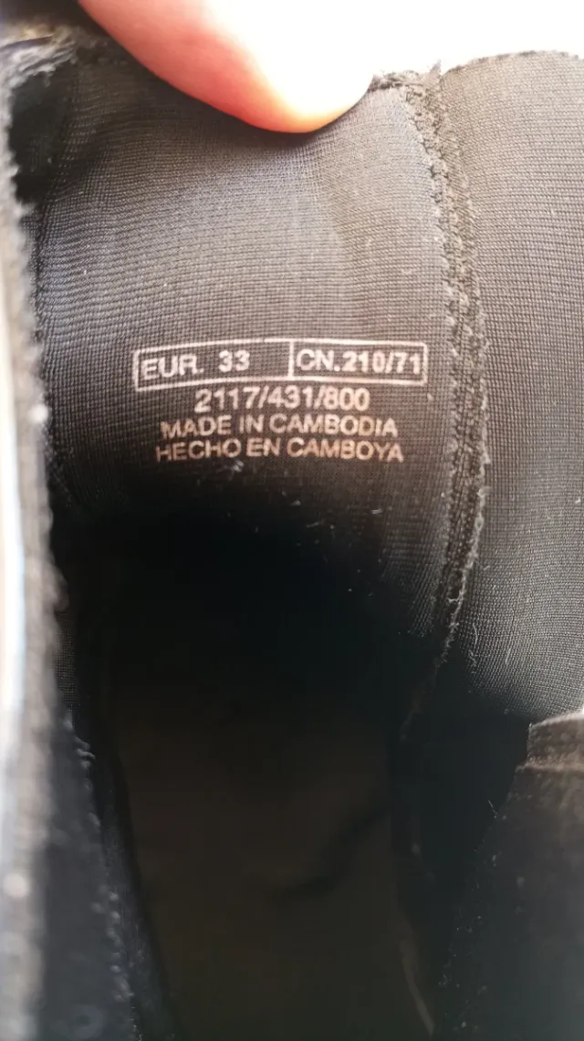 Botas negras con cremallera talla 33