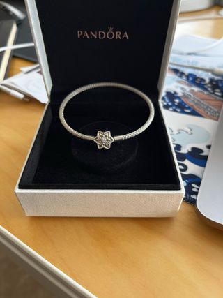 Pulsera Pandora rígida Copo de nieve