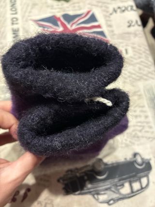 Manoplas hombre sin estrenar púrpura y gris