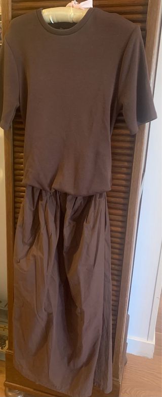 Vestido Zara Marrón Chocolate