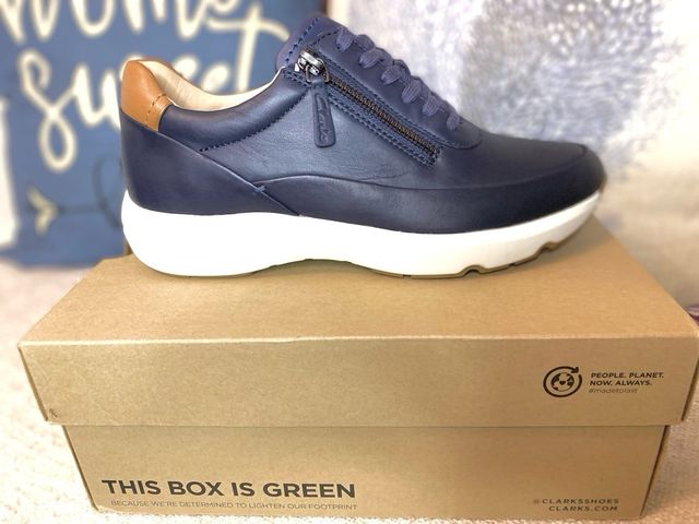 Zapatillas Clarks Tivoli Zip Piel Azul Marino