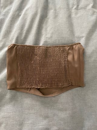 Top bandeau SHEIN color beige – Nuevo