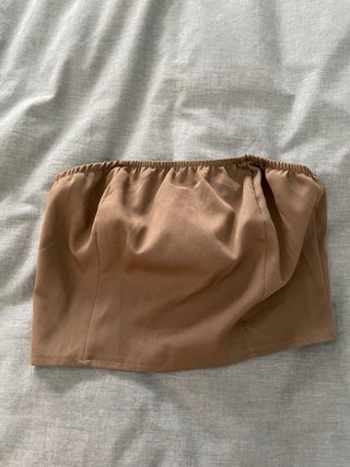 Top bandeau SHEIN color beige – Nuevo