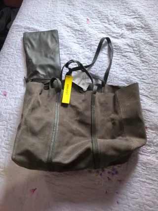 Bolso piel  marron mujer nuevo