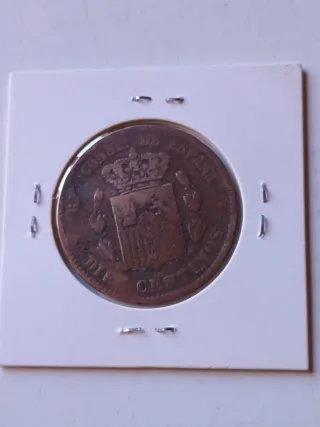 10 centimos 1879 Barcelona Alfonso XII