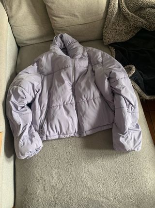 Chaqueta acolchada lila mujer