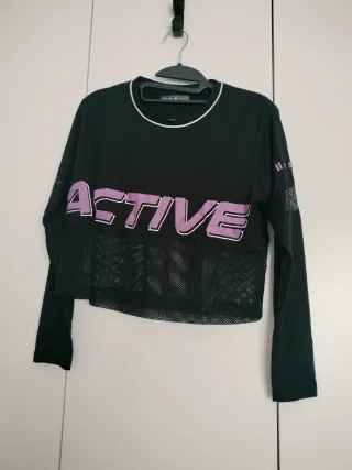 Camiseta manga larga ACTIVE negra