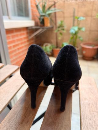 Zapatos tacón negros 37 - Plantilla de piel