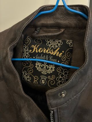 Chaqueta Polipiel Koroshi Marrón Talla S