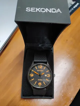 Reloj Sekonda Negro/Naranja Cuarzo