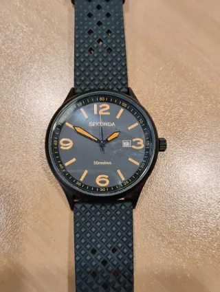 Reloj Sekonda Negro/Naranja Cuarzo