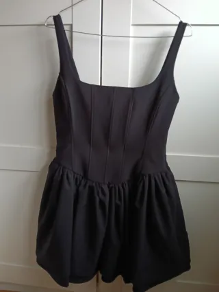 Vestido Corsé Zara Negro