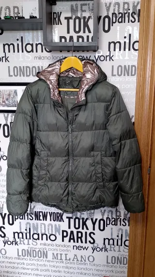 Cazadora parka verde mujer
