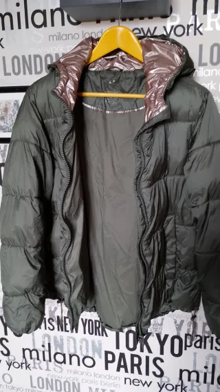 Cazadora parka verde mujer