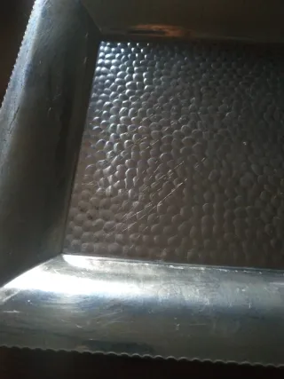 Bandeja cuadrada aluminio, manufacturas metálicas