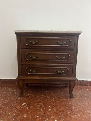 2 Comodini in Legno e Marmo