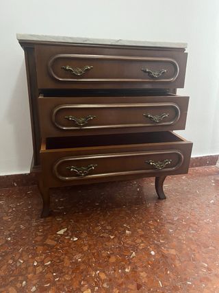 2 Comodini in Legno e Marmo