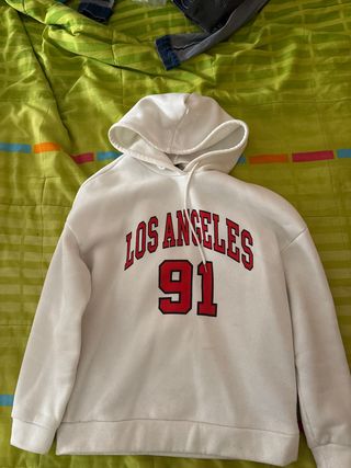 Sudadera Los Angeles 91 Blanca