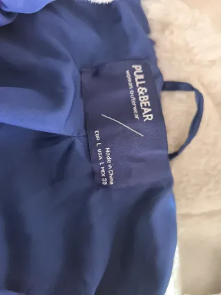 Abrigo pelo beige Pull&Bear talla única