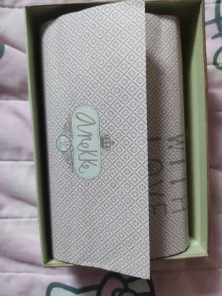 Monedero Anekke beige y verde