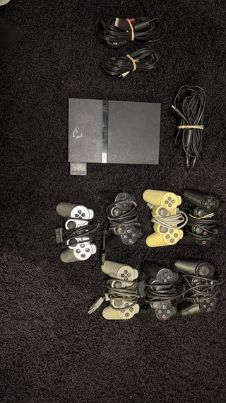 Consola ps2 +7 mandos +1 tarjeta de memoria