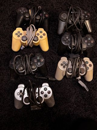 Consola ps2 +7 mandos +1 tarjeta de memoria