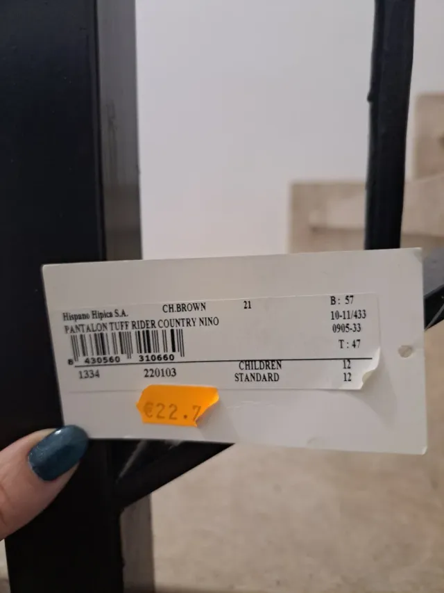 Pantalón niño montar a caballo marrón, 9 - 10 años