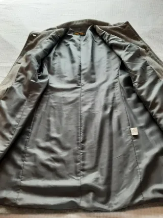 Abrigo de paño mujer gris