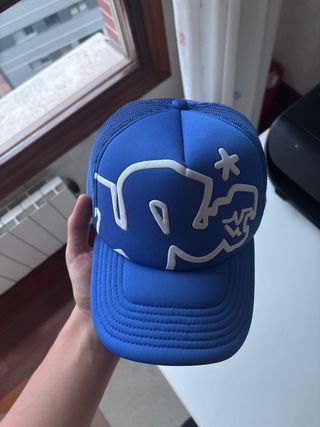 Gorra Seesonss Azul con Diseño Blanco