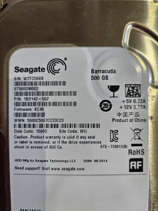 Disco Duro Seagate Barracuda 500GB