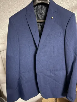 Americana azul marino Mango Talla 50