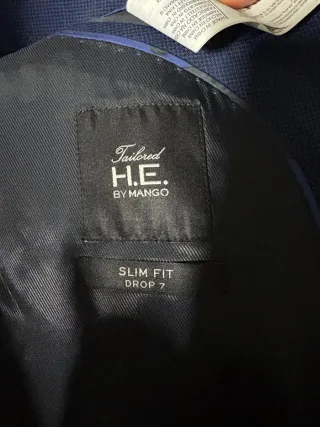 Americana azul marino Mango Talla 50