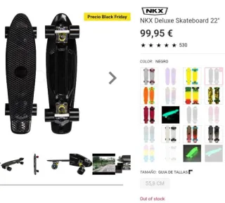 Skate Cruiser NKX Negro 22