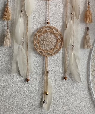 Atrapasueños gigante 50 cm x largo 1metro 40 beige