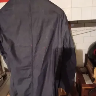 Cappotto uomo jeans blu/marrone