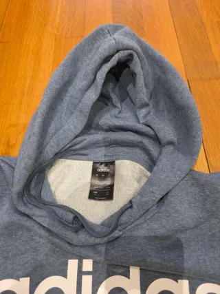 Sudadera Adidas Azul Logo Blanco