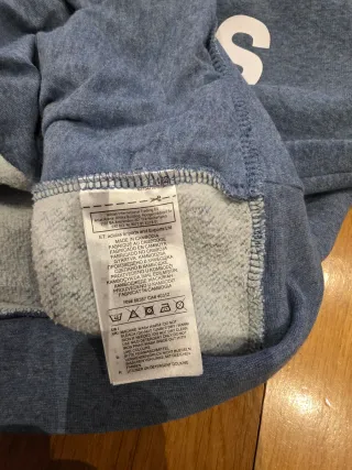 Sudadera Adidas Azul Logo Blanco