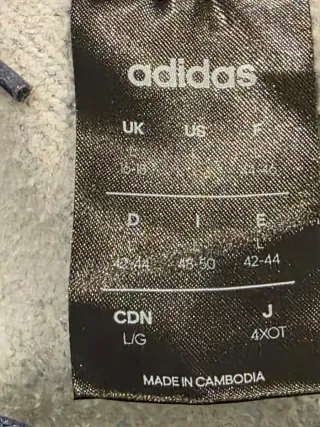 Sudadera Adidas Azul Logo Blanco