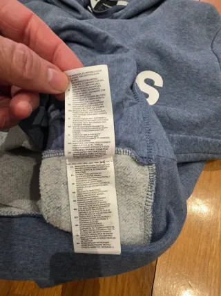 Sudadera Adidas Azul Logo Blanco