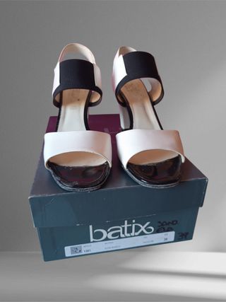 Sandali Batix Tacco Bianco/Nero 39