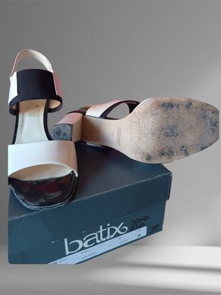 Sandali Batix Tacco Bianco/Nero 39