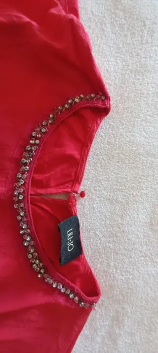 Liu Jo Top Vermelho com Brilhos